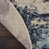 2' X 4' Ivory And Teal Blue Abstract Power Loom Non Skid Area Rug